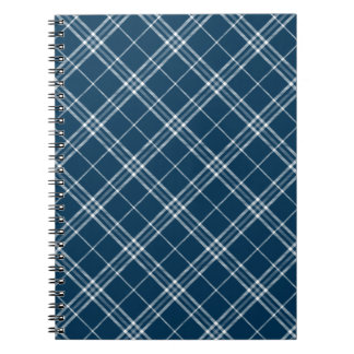 Modern Blue Clan Clark Tartan Pset Notitieboek