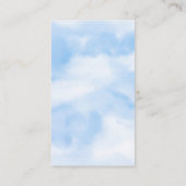 Modern Blue Cloud Nine Baby shower Boekaanvraag Informatiekaartje (Achterkant)