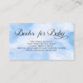 Modern Blue Cloud Nine Baby shower Boekaanvraag Informatiekaartje (Voorkant)