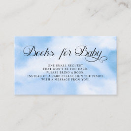 Modern Blue Cloud Nine Baby shower Boekaanvraag Informatiekaartje