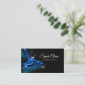 Modern Blue Commercial House Cleaning Service Visitekaartje (Staand voorkant)