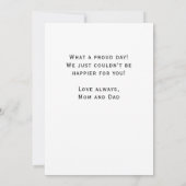 Modern Blue Congrats Afstuderen Afstuderen fotoaut (Achterkant)