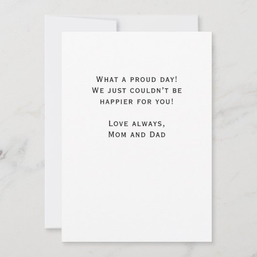 Modern Blue Congrats Afstuderen Afstuderen fotoaut (Achterkant)