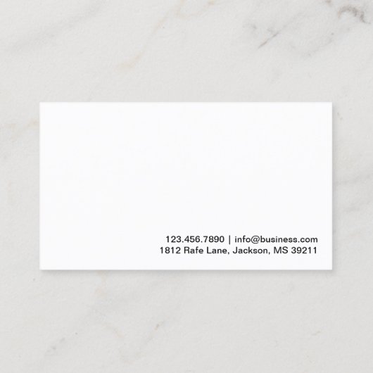 Modern Blue Corner Plumbing Visitekaartje (Achterkant)