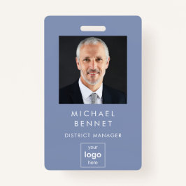 Modern Blue Corporate foto-id Badge