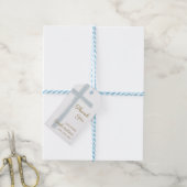 Modern Blue Cross Bevestiging Dank Je Wel Cadeaulabel (Met Touw)