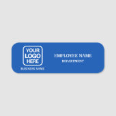 Modern Blue Custom Business Name Tag (Voorkant)