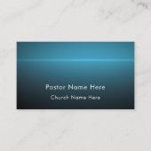 Modern Blue Custom Text Christian Church Pastor Visitekaartje (Voorkant)