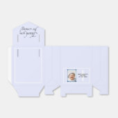 Modern Blue DANK JE VOOR Baptisme Bedankdoosjes (Uitgevouwen)