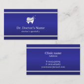 Modern Blue Dental Professional  Visitekaartje (Voorkant / Achterkant)