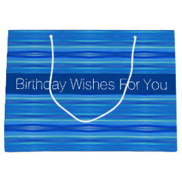 Modern Blue Designer Groot Cadeauzakje