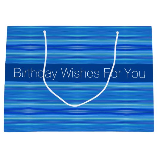 Modern Blue Designer Groot Cadeauzakje (Voorkant)