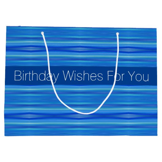 Modern Blue Designer Groot Cadeauzakje (Achterkant)