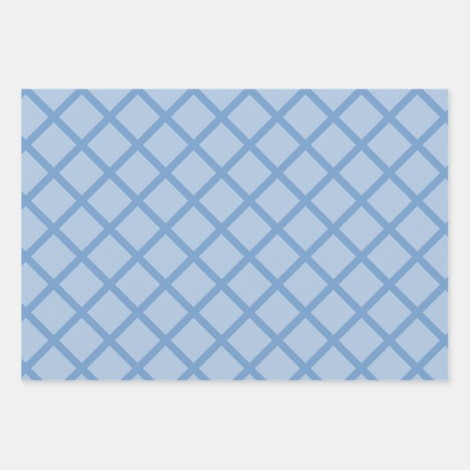 Modern Blue Diamond Chevron Baby shower Inpakpapier Vel (Voorkant 2)