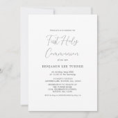 Modern Blue | Eerste uitnodiging voor de Heilige C (Voorkant)