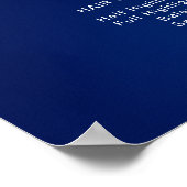 Modern Blue Elegant Beauty salon prijslijst Poster (Hoek)