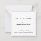 Modern Blue Elegant Boat Coastal Company Note Card Notitiekaartje (Achterkant)