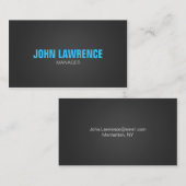 Modern Blue en Dark Grey Visitekaartje (Voorkant / Achterkant)