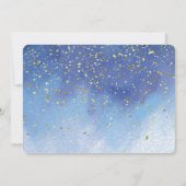 Modern Blue en Gold Annaprashan Kaart (Achterkant)