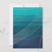 Modern Blue en Gold Bat Mitzvah of Bar Mitzvah Kaart (Achterkant)