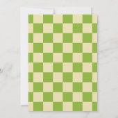 Modern Blue en Green Checkerboard Bar Mitzvah Kaart (Achterkant)