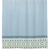 Modern Blue en Grey Accented Douchegordijn (Voorkant)