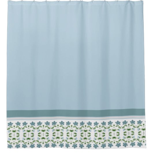 Modern Blue en Grey Accented Douchegordijn (Voorkant)