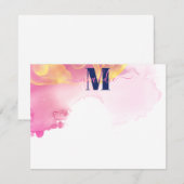 Modern Blue en Pin Ink Cloud Persoonlijk Notitiekaartje (Voorkant / Achterkant)