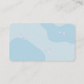 Modern Blue en Star Baby shower bedankkaart Informatiekaartje (Achterkant)