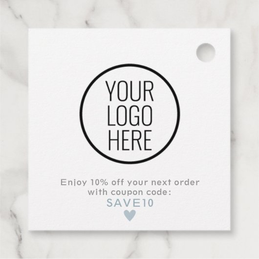 Modern Blue en White Dank je Bedankjes Labels (Achterkant)