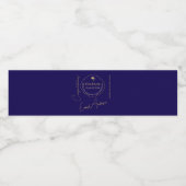 Modern Blue Felicitaties Afstuderen Afstuderen Waterfles Etiket (Enkel label)