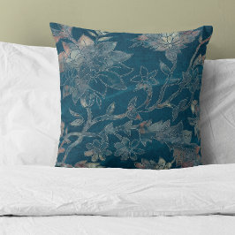 Modern Blue Floral Abstract Kussen