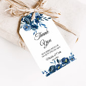Modern Blue Floral bedankt Cadeaulabel