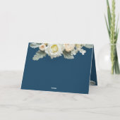 Modern Blue Floral Typography Nurse Bedankkaart (Achterkant)