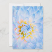 Modern Blue Floral Wedding Kaart (Achterkant)