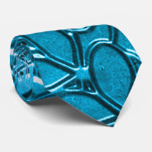 Modern Blue Flower Petal Floral Cluster Pattern Stropdas (Opgerold)