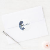 Modern Blue Flowers Floral Waterverf Wedding Ronde Sticker (Envelop)