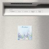 Modern Blue Flowers Magneet (Insitu (Vaatwasser))