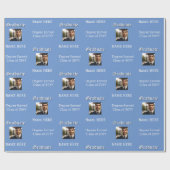 Modern Blue foto, naam, graad, Afstuderen klasse Cadeaupapier (Vlak)