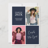 Modern Blue Foto's 2025 Afstuderen Kaart (Voorkant)