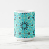 Modern Blue Geometric Burst Coffee Mug Koffiemok (Center)
