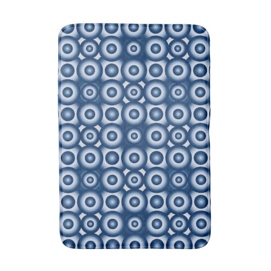 Modern Blue Geometric Pattern Badmat (Voorkant Verticaal)