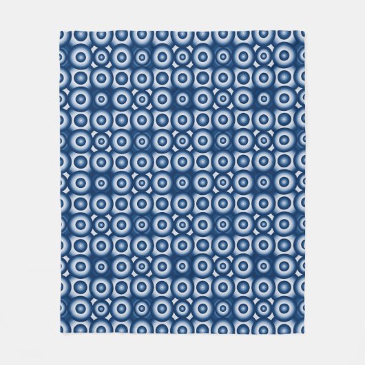 Modern Blue Geometric Pattern Fleece Deken (Voorkant)