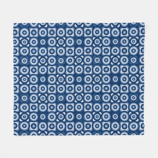 Modern Blue Geometric Pattern Fleece Deken (Voorkant (Horizontaal))