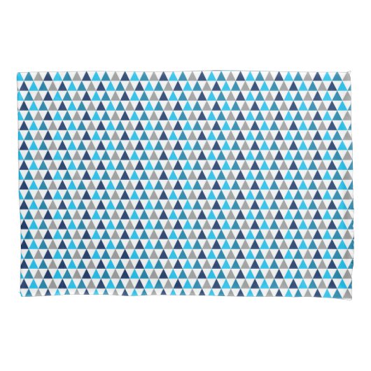 Modern Blue Geometric Pattern Kussensloop (Voorkant-Links)