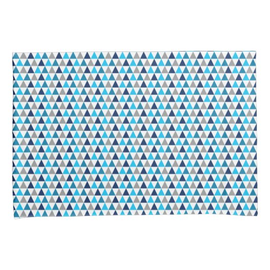 Modern Blue Geometric Pattern Kussensloop (Voorkant-Rechts)