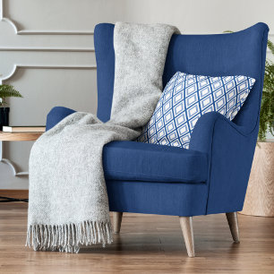 Modern Blue Geometric Pattern Sierkussen