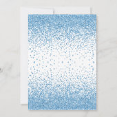 Modern Blue Glitter Boys Baby shower Kaart (Achterkant)