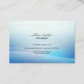 Modern Blue Glitter Jewelry Care Visitekaartje (Achterkant)