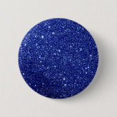 Modern Blue Glitter Ronde Button 5,7 Cm (Voorkant)